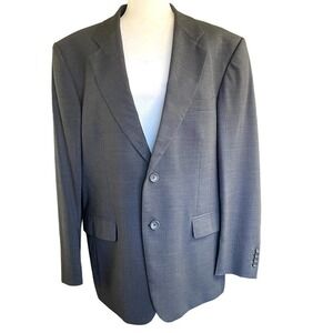 Vtg Banana Republic Men’s Classic Wool Two Button Blazer Charcoal Gray Stretch